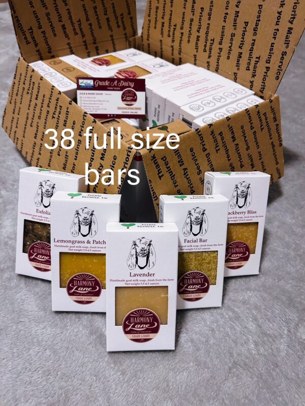 BOX of 38 soaps discounted!!